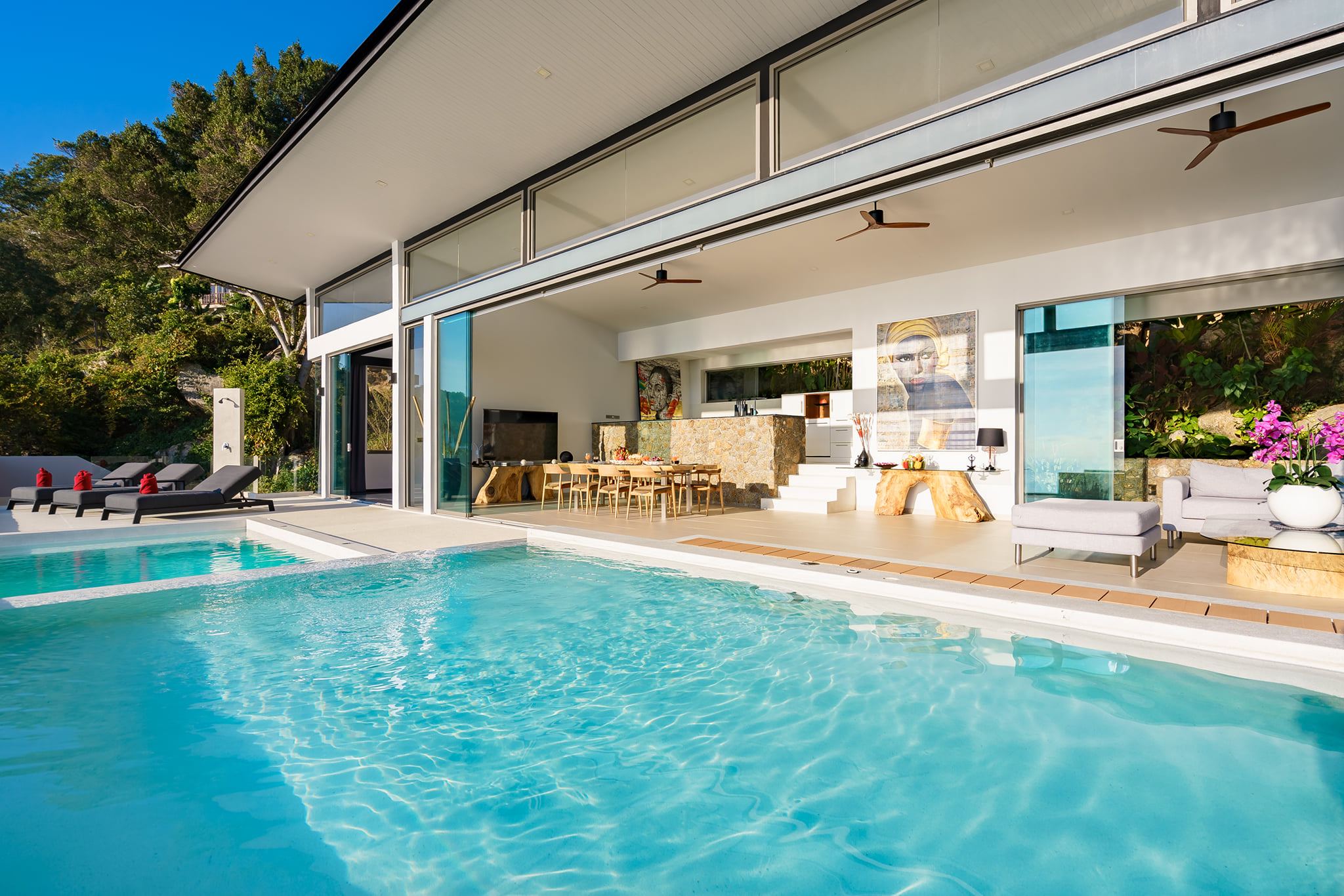 Villa 369 indoor-outdoor living with infinity pool and smart kitchen, Koh Samui luxury villa