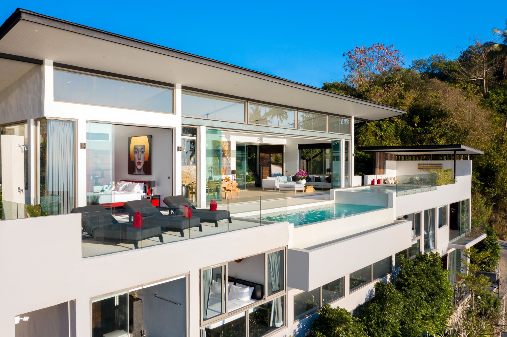 Villa 369 aerial view — seamless airport transfer arrival